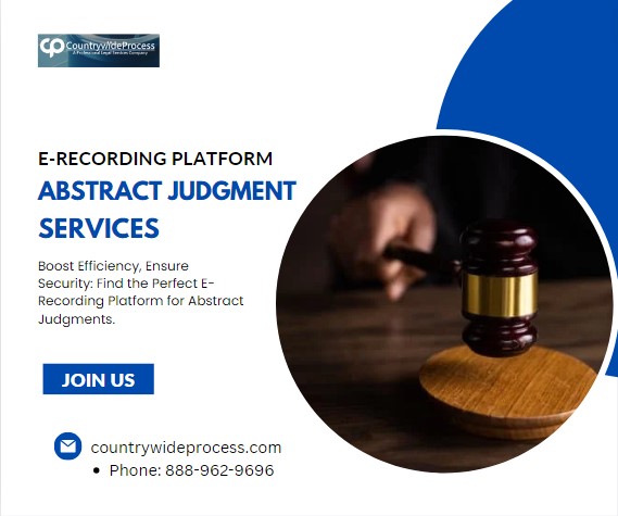 E-Recording Platform for Abstract Judgment Services