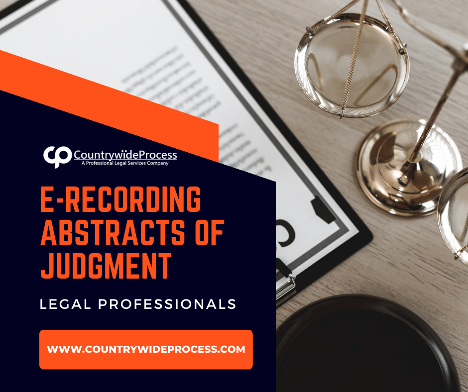 E-Recording Abstracts of Judgment for Legal Professionals