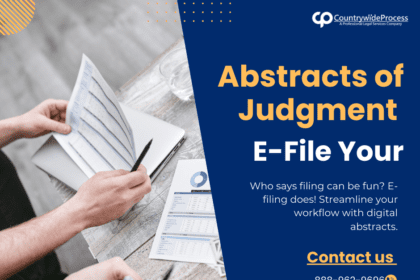 E-File Your Abstracts of Judgment