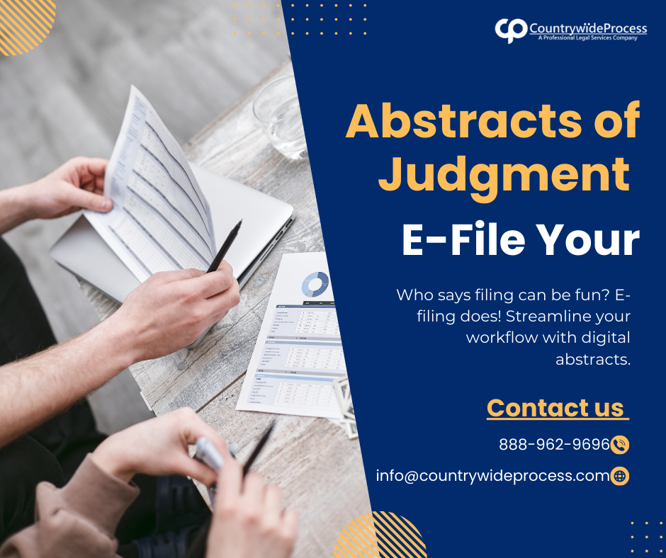 E-File Your Abstracts of Judgment