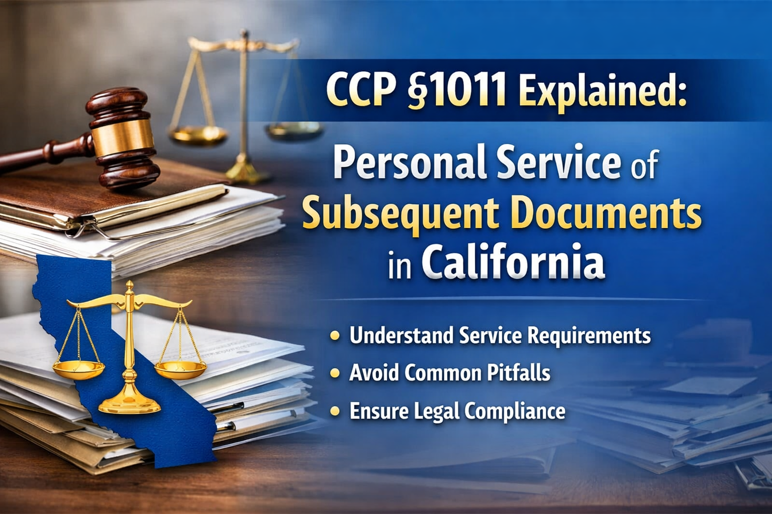 CCP §1011 Explained: Personal Service of Subsequent Documents in California